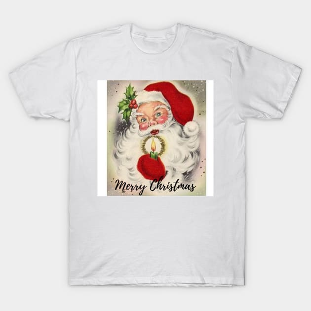 retro vintage pink santa claus T-Shirt by Fanu2612